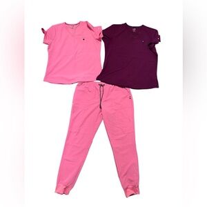 Koi Scrubs Lot of 3 Women’s Medium 2 Tops 1 Jogger Pants Nursing Workwear